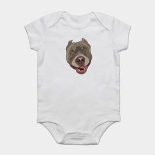 Pitbull Head Baby Bodysuit